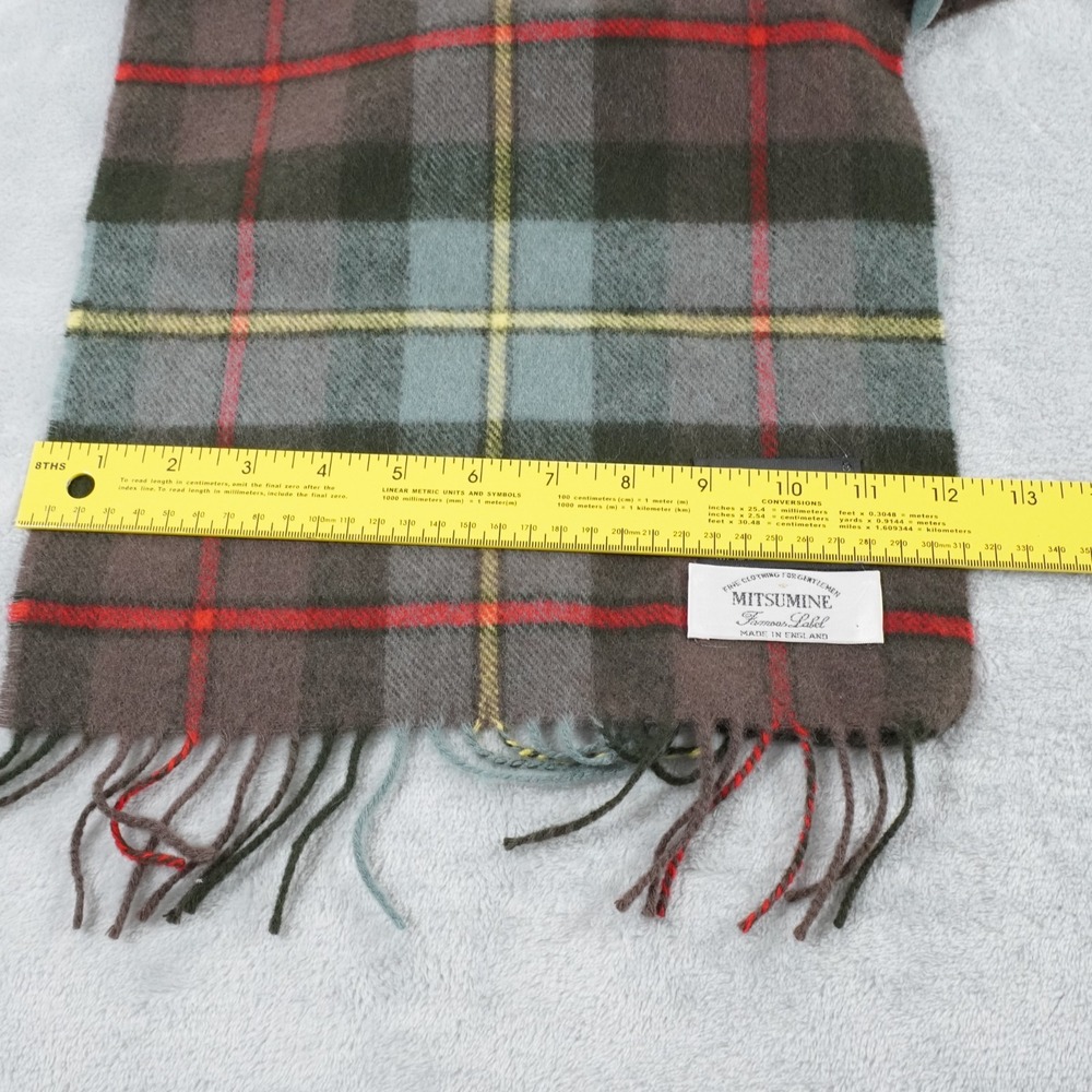 Johnstons of Elgin Tartan Plaid Scarf Mens 60x12 100% Lambswool Made In Scotland - Picture 6 of 7